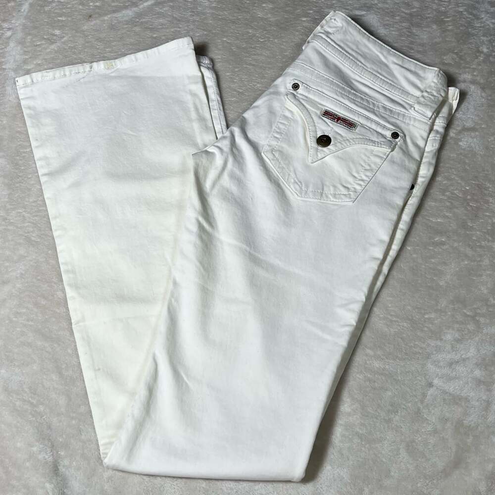 Hudson Jeans White Denim Flap Pocket Bootcut Y2K Made in USA Womens
